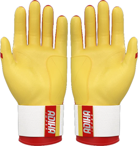 ถุงมือตีเบสบอลหนังสีเหลือง Adiha Impex ระดับมืออาชีพ ปรับแต่งได้ด้วยแถบตีนตุ๊กแก สำหรับผู้ใหญ่ทุกเพศ ใช้ฝึกซ้อม ทนทาน - Product Image 2