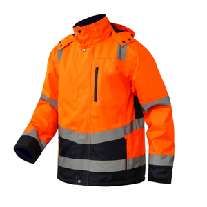 Chaquetas de Trabajo de Alta Visibilidad para Hombre, con Logotipo Personalizado OEM, Impermeables, Reflectantes, de Seguridad, con Forro Polar Suave - Product Image 3