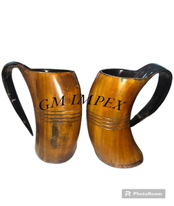 Mug en corne de buffle naturelle de qualité supérieure, fait main, style viking durable, idéal pour les fêtes de Noël et la Saint-Valentin - Product Image 6