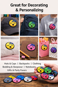 ลายปักหน้ายิ้มหลับใหล แพทช์หน้ายิ้มปิดตา พร้อมลายปักด้วยเครื่องจักร Zzz - Product Image 6