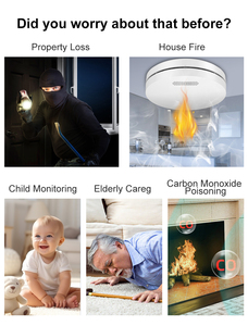 Kit de Sistema de Alarma Inalámbrico 2G 4G GSM WiFi Tuya con Detección de Incendios y Seguridad para el Hogar, Producto para Hogar Inteligente - Product Image 3