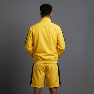 Conjunto Deportivo de 2 Piezas para Hombre, Estilo Urbano, Tallas Grandes, Verano, 100% Algodón Transpirable, Color Sólido, con Logotipo Personalizado - Product Image 2