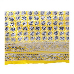 Wholesale Cotton Block Printed Fabric <b>Sarong</b> Stitch Hem Beach Bikini Swimsuit Body Cover Up Pareo Scarves Neck <b>Wrap</b> Dupatta - Product Image 1