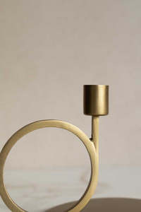 Candelabro de Metal Dorado al por Mayor, Diseño Moderno en Forma de Anillo, para Decoración de Mesa en Bodas y Hogar - Product Image 6