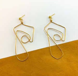 Fashionable Handmade Brass Wire Earrings <b>For</b> Women & <b>Girls</b> <b>Birthday</b> Party & Wedding <b>Gifts</b> Fashion Cuff Earrings In Sale - Product Image 6