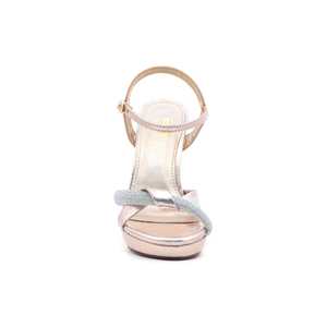 Sandalias de tacón doradas FN5374 Diseño elegante y elegante - Product Image 1