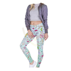 Leggings de Cintura Alta para Mujer, Color Liso, Elásticos, para Yoga, Fitness, Venta al Por Mayor - Product Image 1