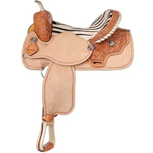 Vente en gros de selles de cheval de haute qualité en cuir de style western, sans arceau, pour l'équitation sur sentier, personnalisables, et de type ranch. - Product Image 5