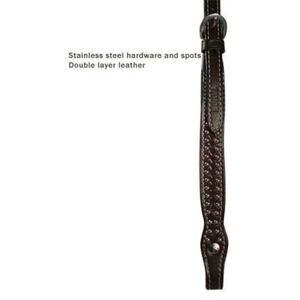 Cabezada de Cuero Genuino para Caballo, Estilo Western Elegante con Detalles de Acero Inoxidable, Arnés Duradero de Primera Calidad, Proveedor OEM SIE SIHS109, en Caja - Product Image 3