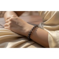 Bracelet artisanal en quartz fumé perlé, cristal de guérison - Puissance de mise à la terre naturelle - Vente en gros
