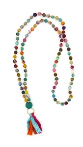 High Quality Handmade Gold Plated Colored Beads Eco-Friendly Bohemian Unisex <b>Choker</b> Necklace - Product Image 4