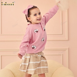 Ensembles de vêtements pour filles en tricot 3D imprimé au crochet, collection automne, ODM OEM, vente en gros Vietnam, 100% coton respirant - Product Image 4