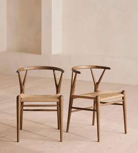 Silla de Comedor de Madera de Teca de Grado Comercial, Ecológica, Duradera, Tapizada, Moderna, Ligera, para Exteriores, Resistente a la Intemperie, para Apartamento o Patio - Product Image 2