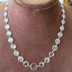 Collier en diamant de laboratoire percé, diamant taille rose E-F, collier de graduation en diamant VVS-VS, collier en or 14 carats avec diamant flottant, cadeau pour elle - Product Image 1