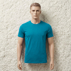 เสื้อยืดคอกลมสีน้ำเงินกรมท่า แขนสั้น ผ้าฝ้าย 100% สำหรับผู้หญิง พิมพ์โลโก้ได้ตามต้องการ ทรงพอดีตัว สไตล์ลำลอง เหมาะสำหรับฤดูร้อน เสื้อยืดเปล่าสำหรับผู้ชาย - Product Image 3