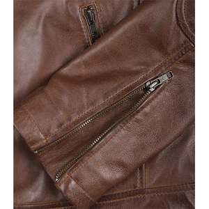 2026 OEM Hot Trending Cogan Brown Cowhide Leather <b>Jackets</b> For Men's High Quality Low MOQ <b>Plus</b>-<b>Size</b> Winter Fashion Heated <b>Jackets</b> - Product Image 4