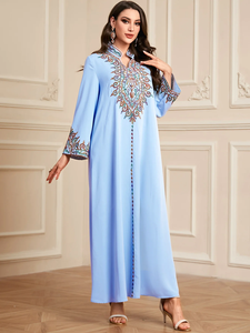 Vestido Musulmán Eid Abaya para Mujer, Vestidos Largos Musulmanes Bordados, Caftán Largo para Fiesta, Jalabiya Ramadán, Túnica Árabe Dubai 2026 - Product Image 6