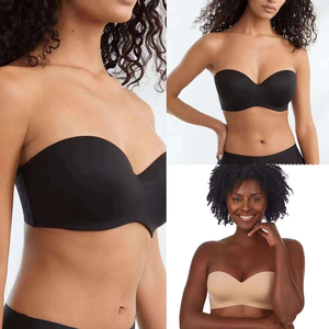 Wholesale Seamless <b>Push</b> <b>Up</b> Bralette Wire Free <b>Strapless</b> Front Closure Soft Breathable Comfortable Custom OEM ODM Bulk USA Europe - Product Image 3