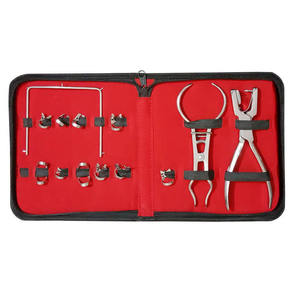 Rubber Dam Kit Complete Dental Isolation <b>Set</b> 12 Anti Reflection Clamps <b>Punch</b> Plier Professional Endodontic CE By Grip Surgical - Product Image 6