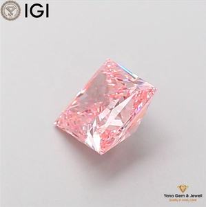 เพชรทรงปริ้นเซส 1.01 กะรัต รับรองโดย IGI สีชมพูสดใสแฟนซี ความสะอาดระดับ VS1 เพชร CVD ที่เพาะเลี้ยงในห้องปฏิบัติการ สำหรับงานออกแบบเครื่องประดับระดับมืออาชีพ - Product Image 4