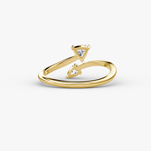 Lab Grown Diamond Bypass <b>Open</b> Cuff Engagement <b>Ring</b> - Product Image 1