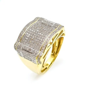 High on Demand Hip Hop Fully Flooded <b>Iced</b> Out Gold Diamond <b>Ring</b> for Party Wear Streetwear and Custom Jewelry Available for Sale - Product Image 4