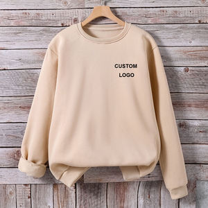 Custom Logo Crewneck Sweatshirt Unisex White Fleece Pullover Personalized Printed Streetwear Loose <b>Long</b> <b>Sleeve</b> <b>Top</b> - Product Image 2