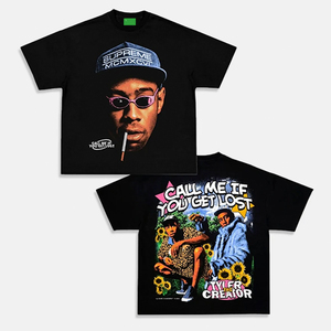 T-shirt blanc pour homme Tyler The Creator Call Me If You Get Lost, streetwear, manches courtes, col rond, coupe classique, jersey de coton imprimé - Product Image 2