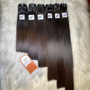 Bone Straight <b>Brown</b> Tip Human Hair Extensions Cuticle Aligned Virgin Unprocessed Raw Hair Vietnamese Hair Material for <b>Wig</b> - Product Image 4