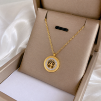 Pendentif Cœur Papillon en Acier Inoxydable Plaqué Or 18K avec Zircon, Chaîne Unisexe, Bijoux Anti-ternissement – Nouvelle Collection à Succès