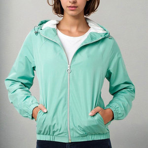 Women's Custom Full Zipper Nylon Windbreaker Jacket High Quality Breathable Waterproof Hooded Lightweight Spring Wear Jacket - Product Image 1
