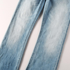 Pantalones vaqueros de corte bootcut para hombre, con efecto desgastado, lavado Monkey, denim rasgado, cintura media, estilo hip hop y streetwear - Product Image 5