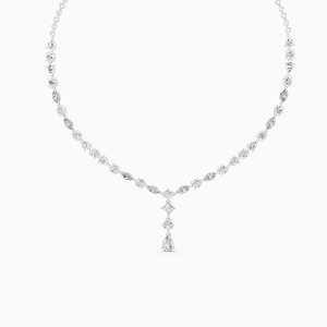 สร้อยคอเพชรแล็บแบบเส้นเดียวประดับเพชรหลายเม็ด น้ำหนัก 14.86 กะรัต ทำจากทองคำ 9K สีเหลือง ขาว และโรสโกลด์ - Product Image 2