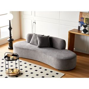 Divano Curvo di Lusso in Velluto da 90 Pollici a 4 Posti con Design a Mezzaluna, Schiuma ad Alta Densità e Cuscini Decorativi per Soggiorno Moderno - Product Image 2