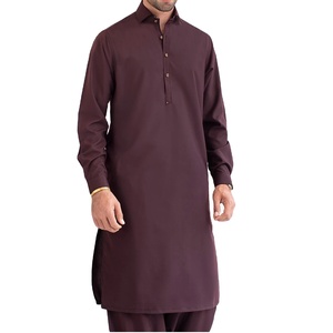 New Pakistan Shalwar Kameez 2026 Men's Soft Party Wear Solid Color Purple Color Shalwar Kameez Fashion Man 2pcs Dress Breathable - Product Image 1