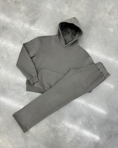 Survêtements d'hiver personnalisés avec logo, ensemble sweat à capuche en molleton bouclette, pour hommes, en coton épais et lourd, coupe oversize - Product Image 5