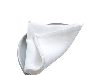 Servilletas Clásicas de Algodón Blanco Puro con Modernos Detalles Bordados en Azul Marino, Elegantes Accesorios para Mesa para Decoración de Fiestas - Product Image 3