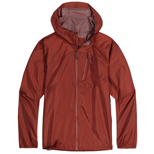 Men <b>Red</b> <b>Hooded</b> Windproof <b>Jacket</b> Casual Autumn Wear Polyester Zipper Closure Regular Fit Solid Color Outerwear - Product Image 6