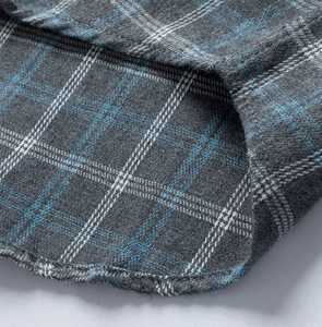 New High Quality Casual Flannel Plaid Turn-<b>down</b> Collar Full Sleeve Single Button Dress Shirts Men 100% Cotton Breathable - Product Image 4