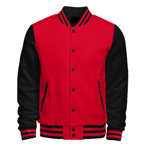 2024 Custom Logo Letterman Embroidery <b>Block</b> Panel Zipper Buttons Varsity Jacket Men's Running Varsity Jackets for Men's - Product Image 1