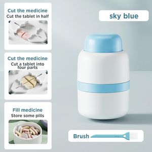 Divisore per pillole con lama in acciaio inossidabile per pillole piccole e grandi, pratico contenitore per pillole - Product Image 4