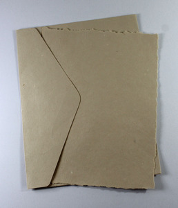 Promotional Gift <b>Sets</b> 250 Gsm Deckled Edge Card With Matching Envelop Recycled Handmade Paper From Cotton Fiber - Product Image 2