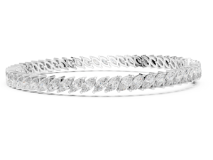 Bracelet tennis en diamant de laboratoire taille marquise, plaqué or 18 carats, certifié IGI, luxe, tendance, haute qualité, clarté VS1, cadeau de bijoux - Product Image 4