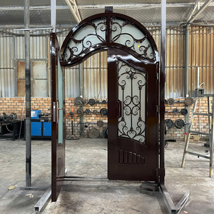 Puerta Frontal de Hierro Forjado Personalizada para Casa, Elegantes Puertas de Acero para Interiores y Exteriores, Proyectos Residenciales, Estilo Premium - Product Image 5