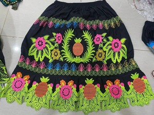 Nouvelle arrivée, jupe pour femme de haute qualité, 100% coton, brodée, style décontracté, respirante et imprimée - Product Image 3