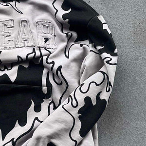 Nouvelle Arrivée – Sweat à Capuche Zippé Streetwear Hiver 100% Coton Coupe Classique Imprimé Épaules Tombantes Respirant Séchage Rapide Anti-Plis - Product Image 3
