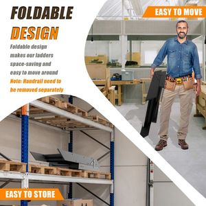 <b>Foldable</b> 3-<b>Step</b> RV Interior Accessory Hot Tub Height Adjustable <b>Step</b> Ladder with Non-Slip Handrail and Feet - Product Image 3