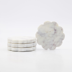 Flower Shape <b>Marble</b> <b>Coasters</b> Custom <b>Marble</b> Design for Drinks Coffee Food-Mats & Pads - Product Image 1