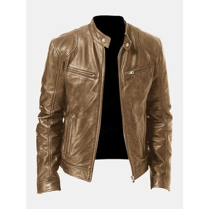 Veste en cuir pour motard au design optimal pour hommes, veste en cuir d'agneau personnalisée pour hommes, veste en cuir matelassée pour hommes - Product Image 5