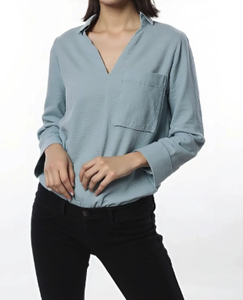 Camisa de mujer OEM ODM Fabricante de ropa de Vietnam Ropa de mujer Etiqueta personalizada Tela personalizada Ropa al por mayor - Product Image 5